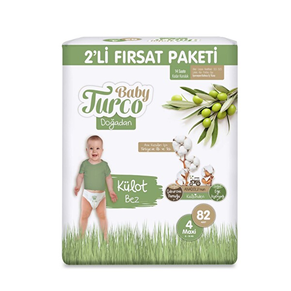 Babyturco 2li Fırsat Külot 4 Numara 82 Adet