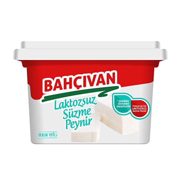 Bahçıvan Laktozsuz Yarım Yağlı Süzme 500 Gr