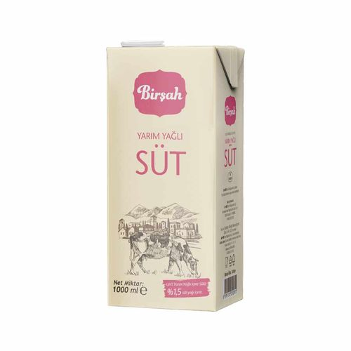 Birşah Süt Yarım Yağlı 1 Lt