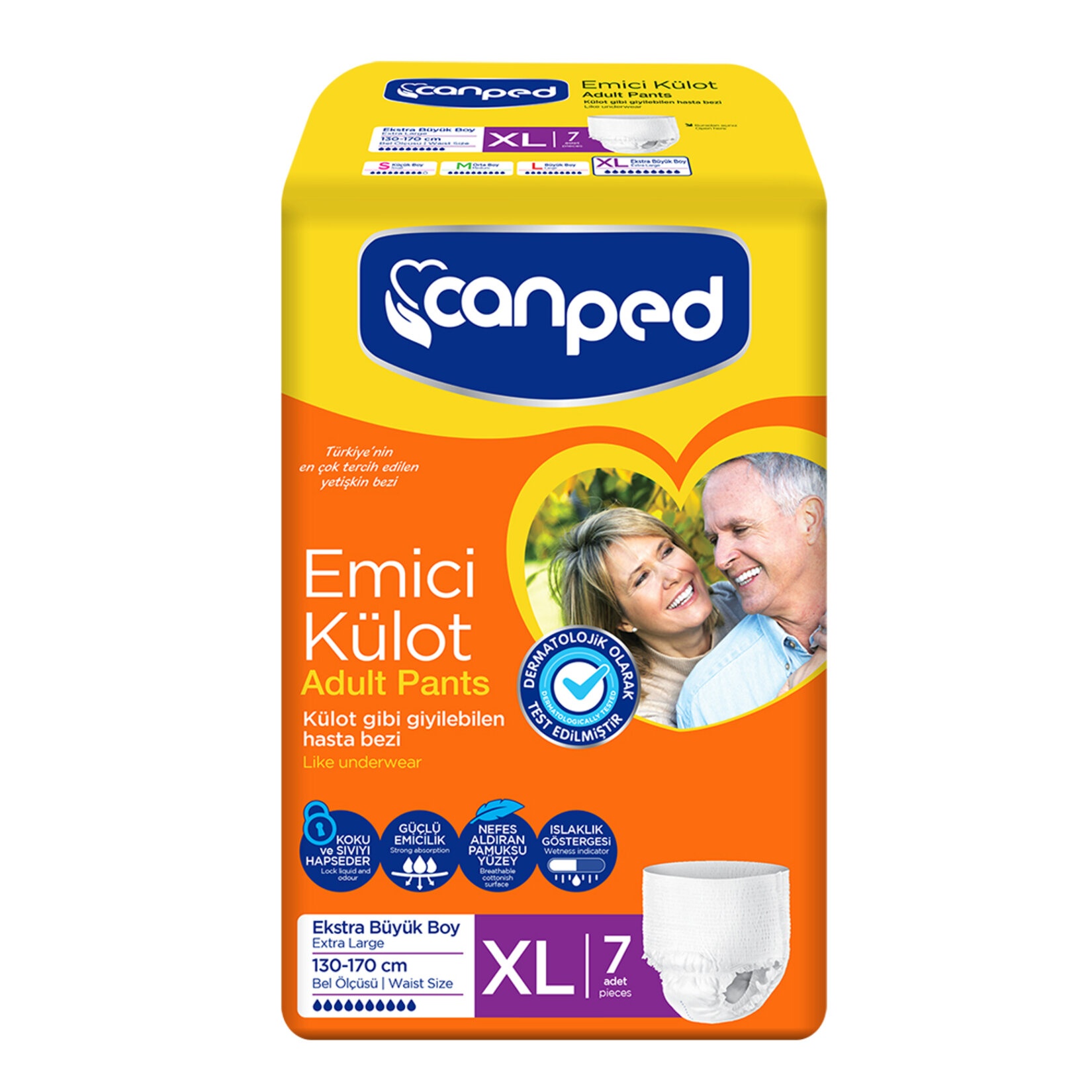 Canped Emici Külot Hasta Bezi XL 7 Adet