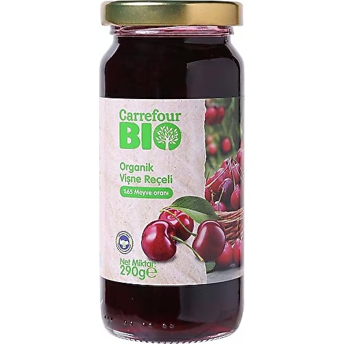 Carrefour Bio Organik Vişne Reçeli 290 Gr