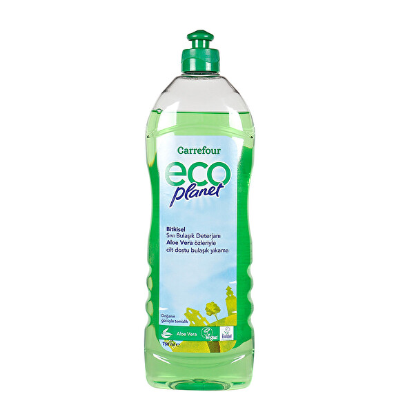 Carrefour Eco Planet Aloe Vera Bitkisel Sıvı Bulaşık Deterjanı 750 Ml