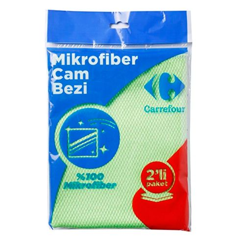 Carrefour Mikrofiber Cam Bezi 30x40 Cm 2 Adet
