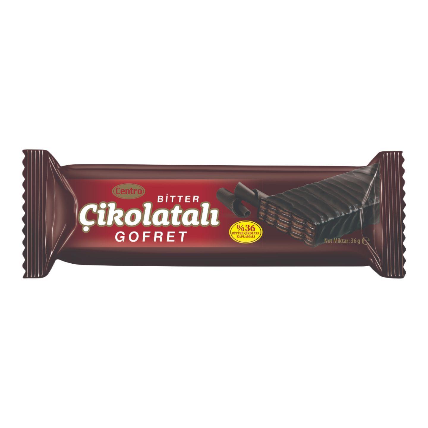 Centro Bitter Çikolatalı Gofret 36 Gr