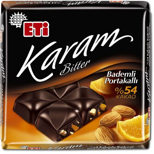 Eti Karam Bademli Portakallı Bitter Çikolata 60 Gr