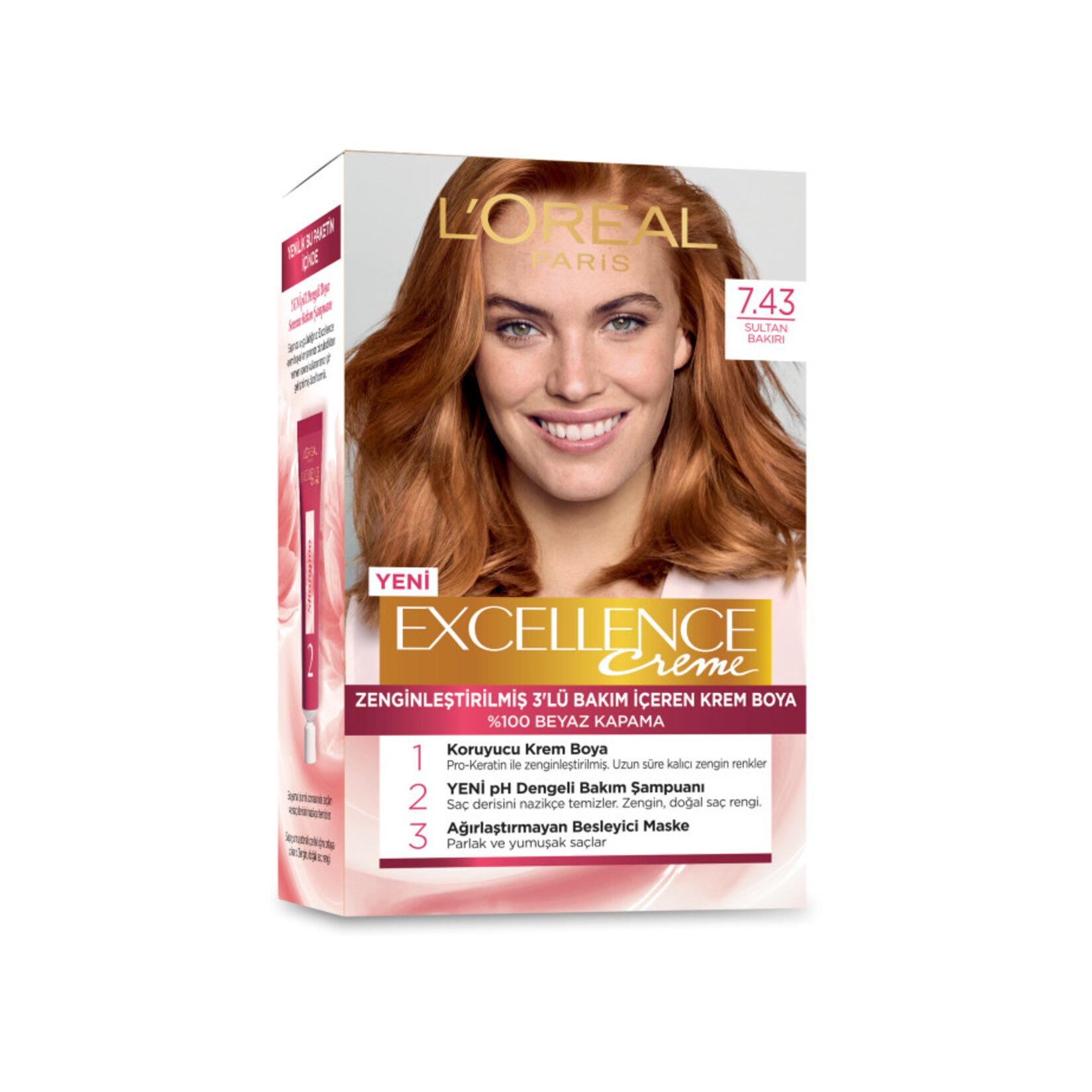 Excellence Creme 7.43 Sultan Bakır Saç Boyası 192 Ml