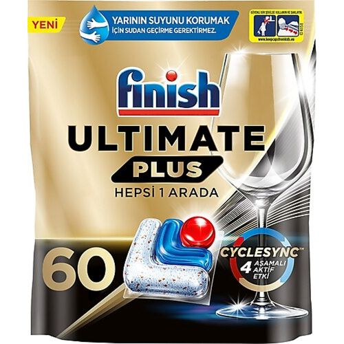 Finish Ultimate Plus Hepsibirarada Limon 60 Adet