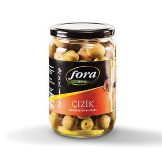 Fora Yeşil Çizik Zeytin M 261-290 Ad/kg 400 Gr