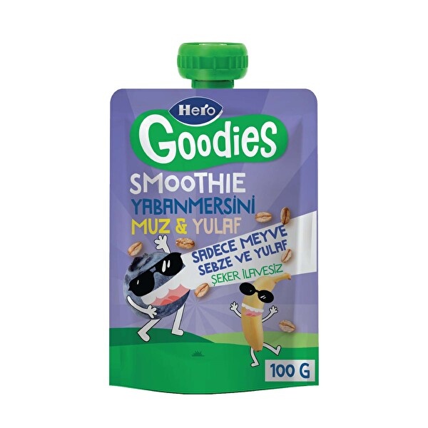 Hero Goodies Yaban Mersini Muz Yulaf Pouch 100 Gr