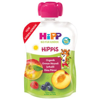 Hipp Organik Orman Meyveli Şeftalili Elma Püresi 100 Gr