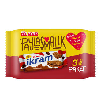 İkram Bisküvi Çikolata Kremalı 3 x 84 Gr