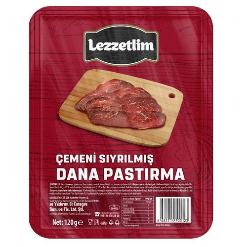 Lezzetlim Dilimli Pastırma 120 Gr