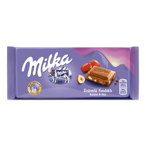 Milka Üzüm Fındıklı Tablet 80 Gr