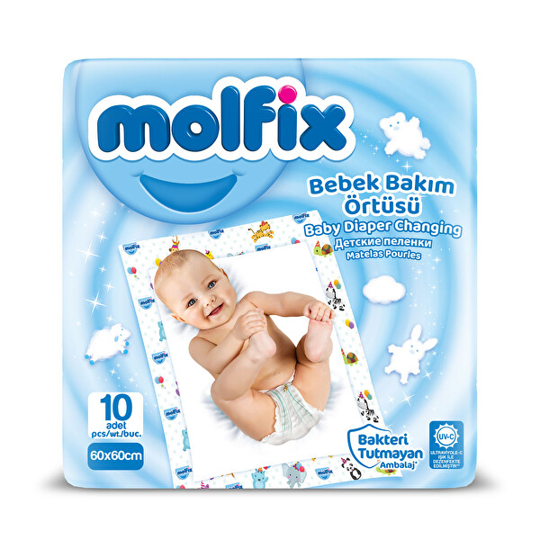 Molfix Bebek Bakım Örtüsü 60x60 10 Adet