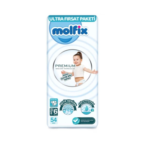 Molfix Premium Çocuk Bezi XL 54 Adet