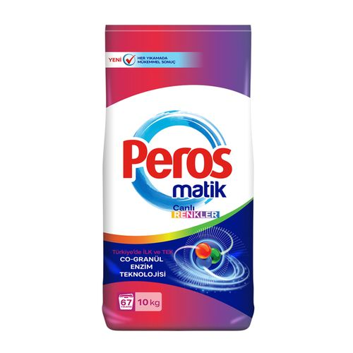 Peros Canlı Renkler Çamaşır Deterjanı 66 Yıkama 10 KG