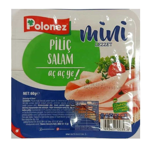 Polonez Dilimli Piliç Salam 60 Gr