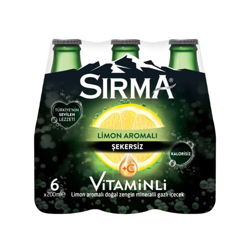 Sırma C Plus Limon Aromalı Maden Suyu 200 Ml
