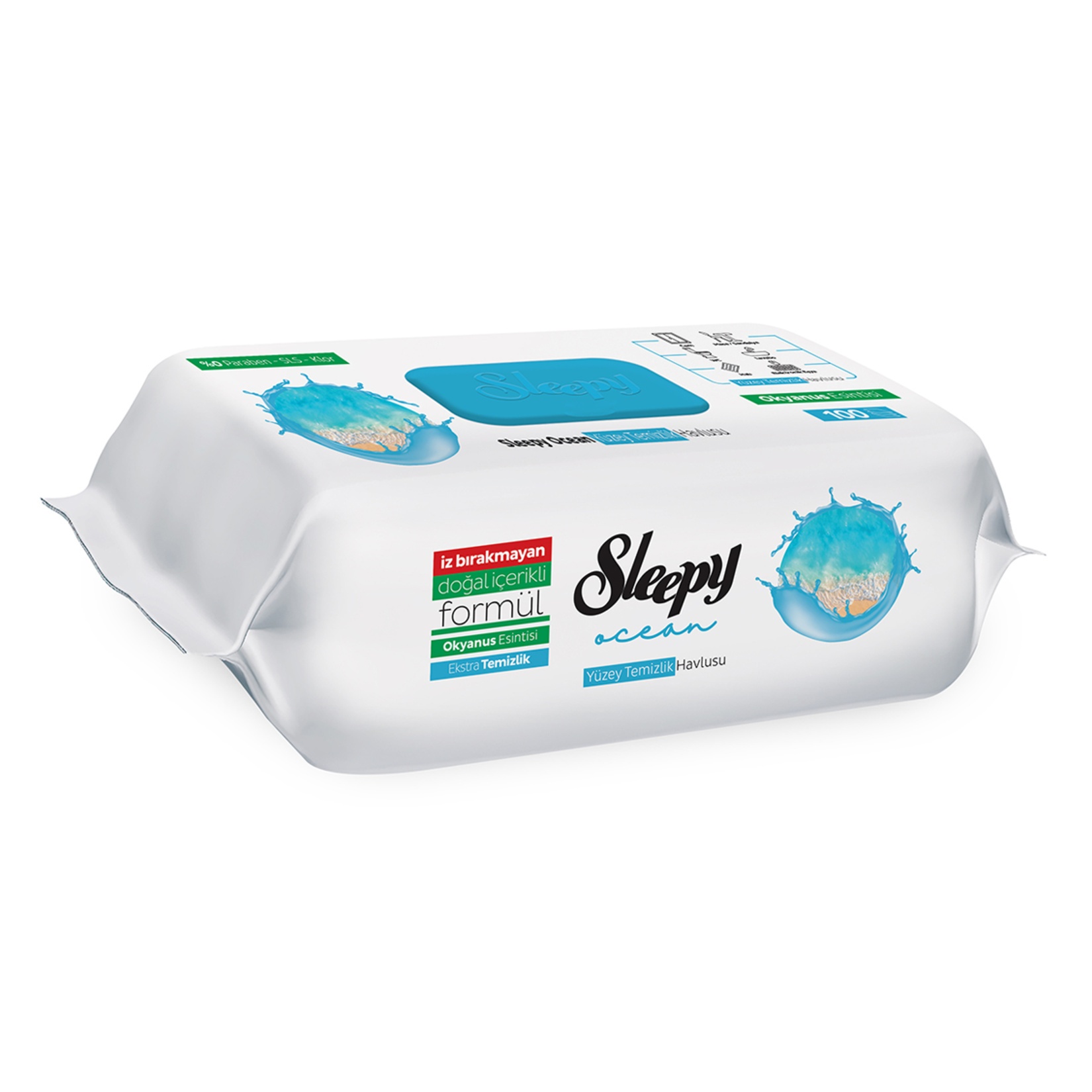 Sleepy Okyanus Yüzey Temizlik Havlusu 100 Adet