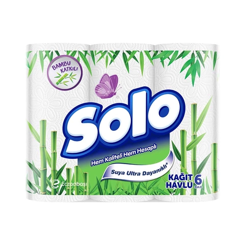 Solo Bambu Kağıt Havlu 2 Katlı 6 Adet
