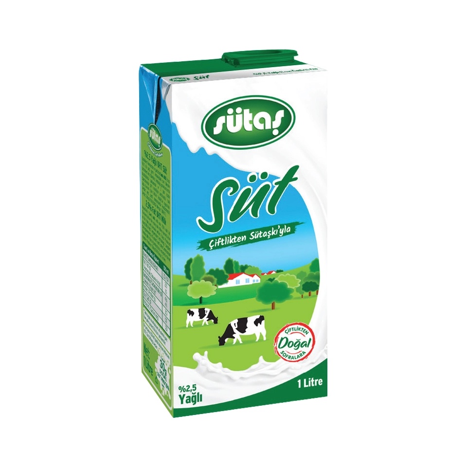 Sütaş %2.5 Yağlı Süt 1 Lt