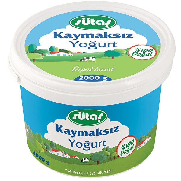 Sütaş Kaymaksız Yoğurt 2000 Gr