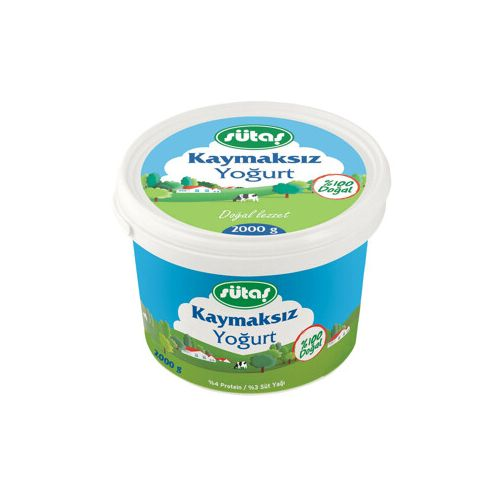 Sütaş Kaymaksız Yoğurt Kova 2000 Gr