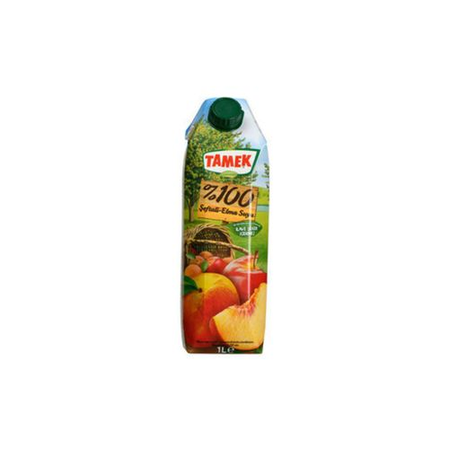 Tamek %100 Şeftali-elma Suyu 1 L