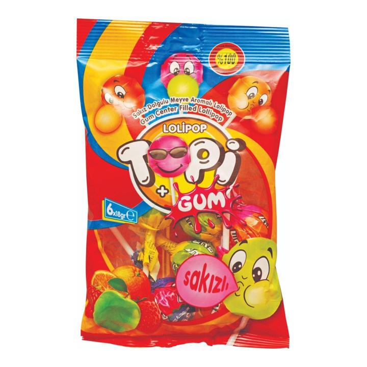Topi Gum Lolipop Şeker 108 Gr