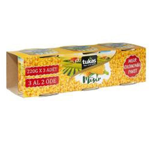 Tukaş Konserve Mısır 3 x 150 GR