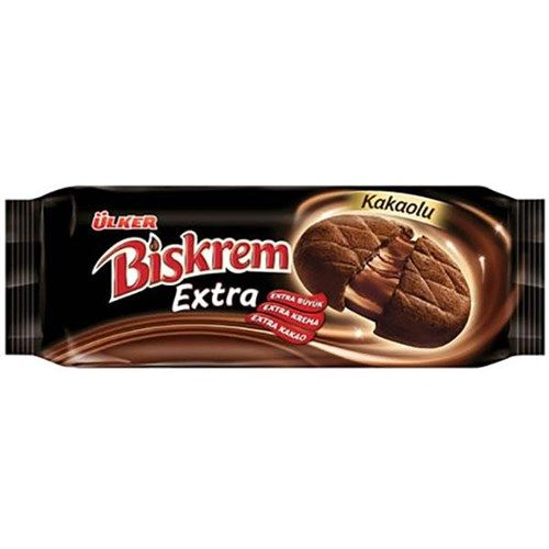 Ülker Biskrem Extra Kakaolu Kremalı Dolgulu Bisküvi 184 Gr