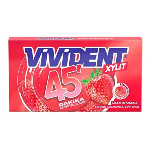Vivident 45dk Cüzdan Çilek Aromalı Sakız 26 Gr