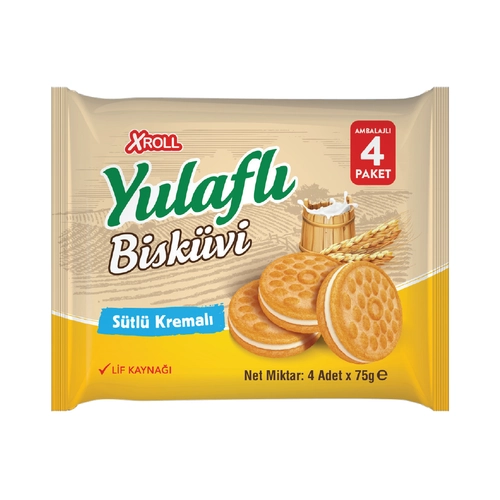 Xroll Bisküvi Yulaflı Kremalı 4 x 75 Gr